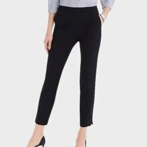 J. CREW Martie crop pants Sz 2 navy EUC ankle stretch wool blend